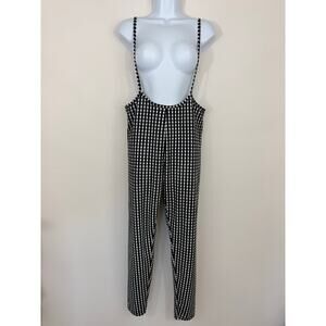 Shein Black & White Striped Spaghetti Strap Romper Jumpsuit Size XL